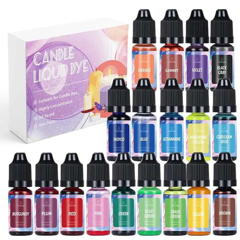 Liquid Candle Dye Set – DIY Candle & Soap Colorant Kit