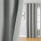 Blackout Thermal Insulated Curtains with Inner Lining, Noise Reduction Drapes for Bedroom & Balcony