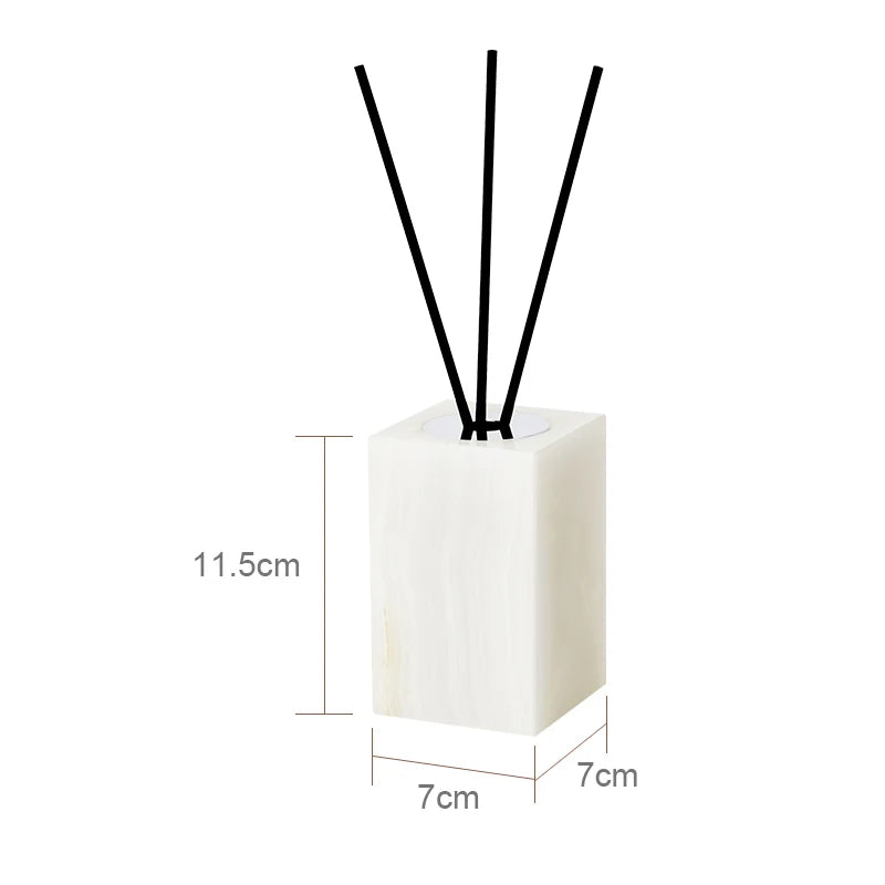 White Onyx Marble Bathroom Accessories Set with Soap Dispenser & Tray