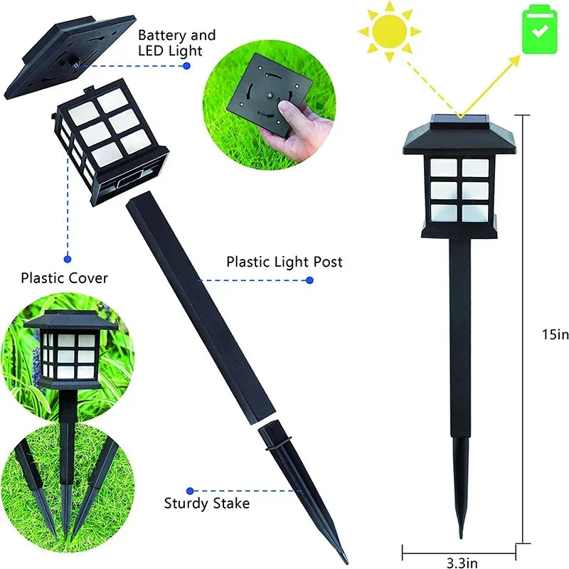 Solar Pathway Lights Outdoor Waterproof Walkway Set (2/4/6/8 Pack)