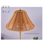 Rechargeable Rattan Table Lamp Dimmable LED Bedside Reading Light