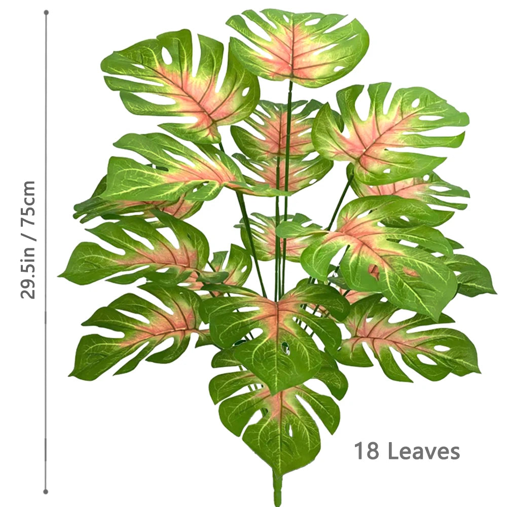 Artificial Monstera Plant Fake Palm Tree Indoor Floor Decor