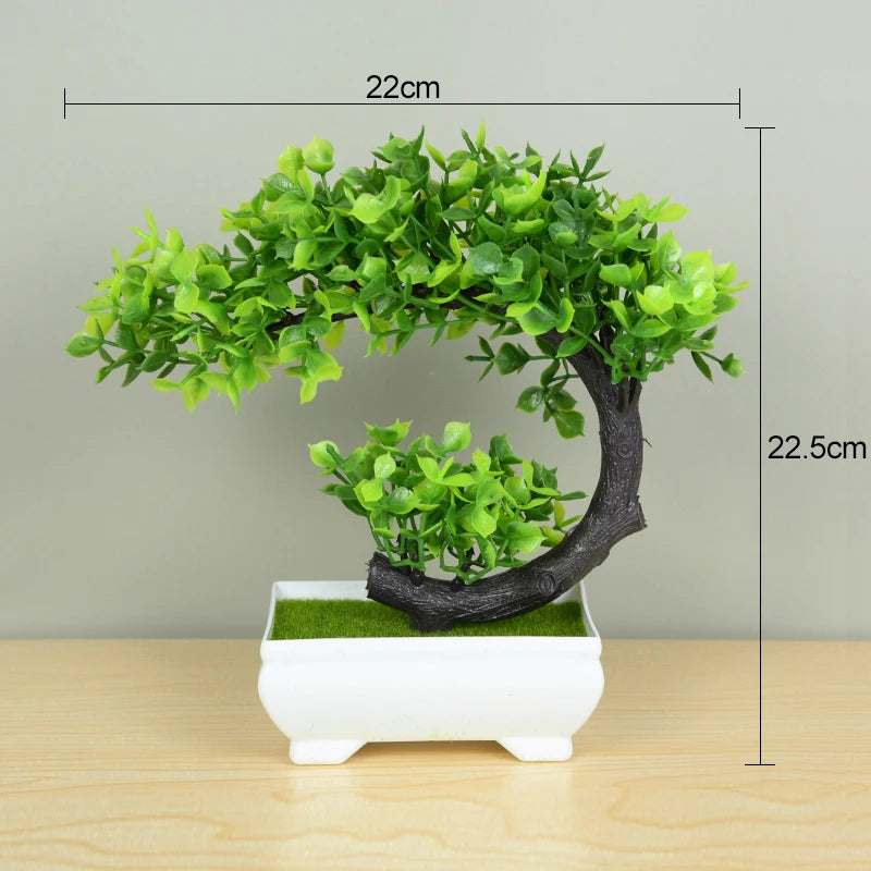 Artificial Bonsai Small Tree in Pot | Faux Desktop Plant Decor