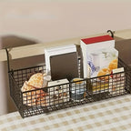 Iron Hanging Storage Basket – Bed Frame, Door & Under-Bed Organizer