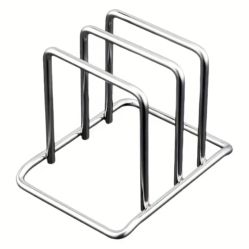 Stainless Steel Pot Lid and Cutting Board Organizer Rack