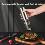 Electric Salt & Pepper Grinder Set – Rechargeable, Adjustable Coarseness