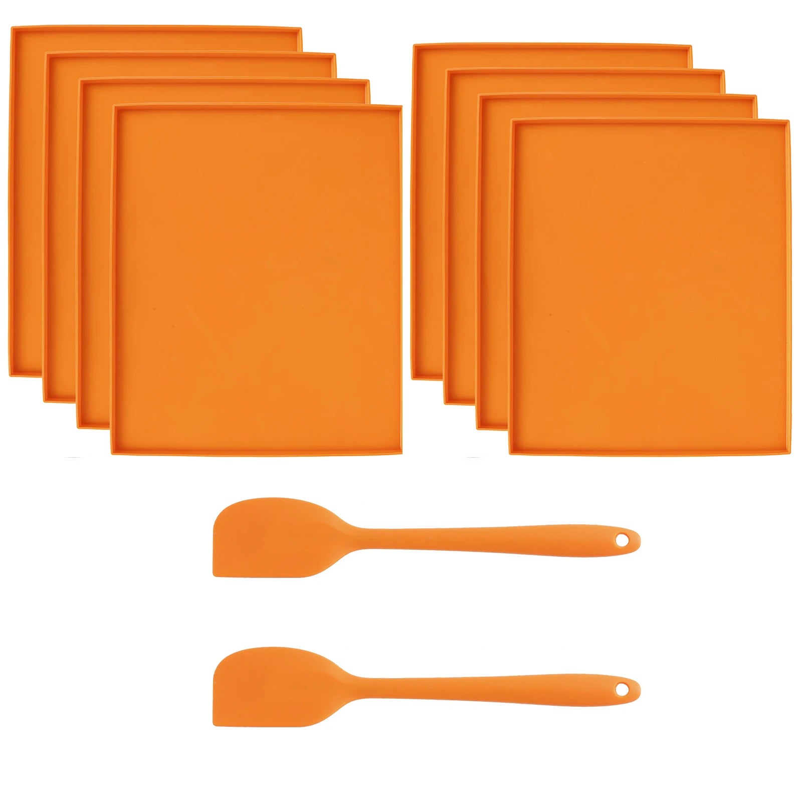 Silicone Dehydrator Sheets with Raised Edges, 6-Piece Set