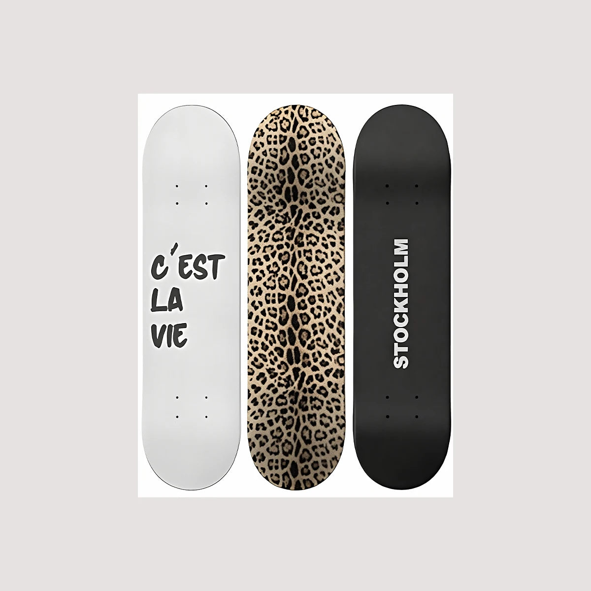 Retro Leopard Abstract Canvas Print Poster | Y2K Minimalist Wall Art
