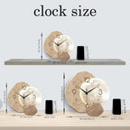Modern Silent Wall Clock with Moon Design – Wooden, 34.7cm
