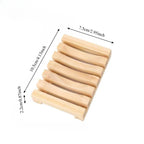 Carbonized Bamboo Soap Dish with Drainage – Non-Slip Soap Tray
