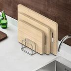 Stainless Steel Pot Lid and Cutting Board Organizer Rack