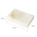 White Onyx Marble Bathroom Accessories Set with Soap Dispenser & Tray