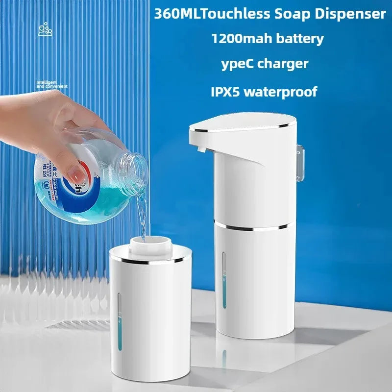 Touchless Foam Soap Dispenser Wall Mounted USB-C Rechargeable