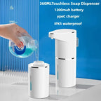 Touchless Foam Soap Dispenser Wall Mounted USB-C Rechargeable