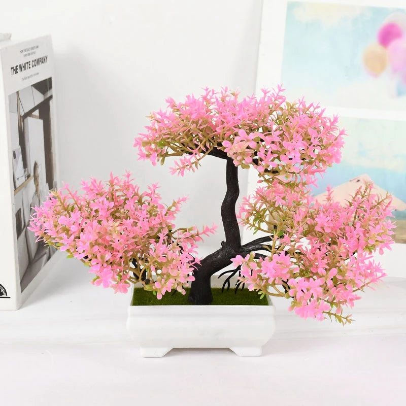Artificial Bonsai Small Tree in Pot | Faux Desktop Plant Decor