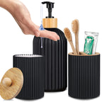Bathroom Countertop Organizer Set with Soap Dispenser & Toothbrush Holder