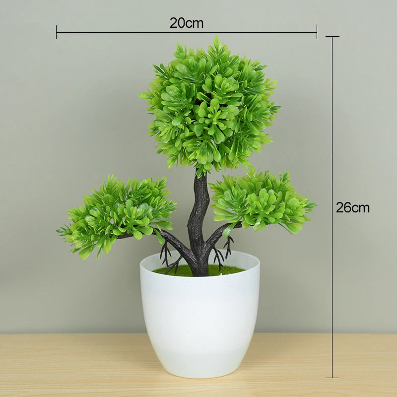 Artificial Bonsai Small Tree in Pot | Faux Desktop Plant Decor