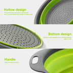 Collapsible Silicone Colander – Foldable Fruit & Vegetable Washing Basket