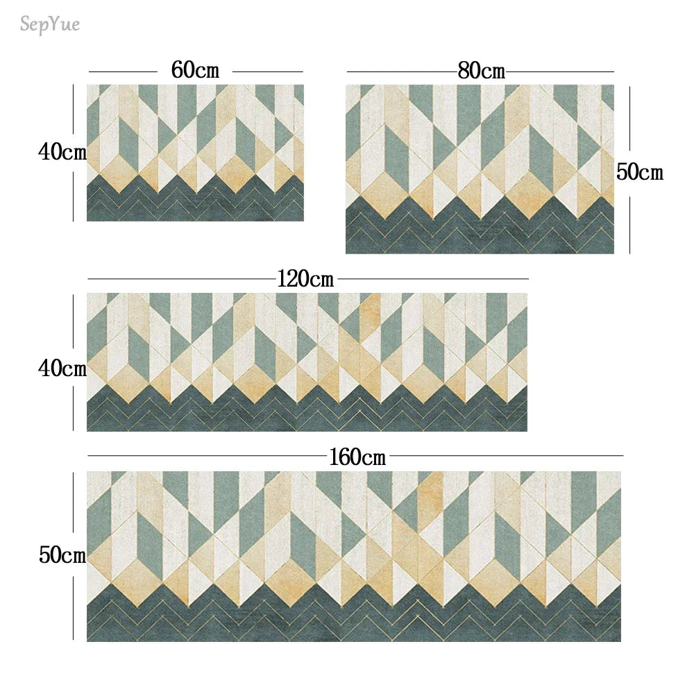 Crystal Velvet Non-Slip Kitchen Runner Rug – Absorbent & Soft