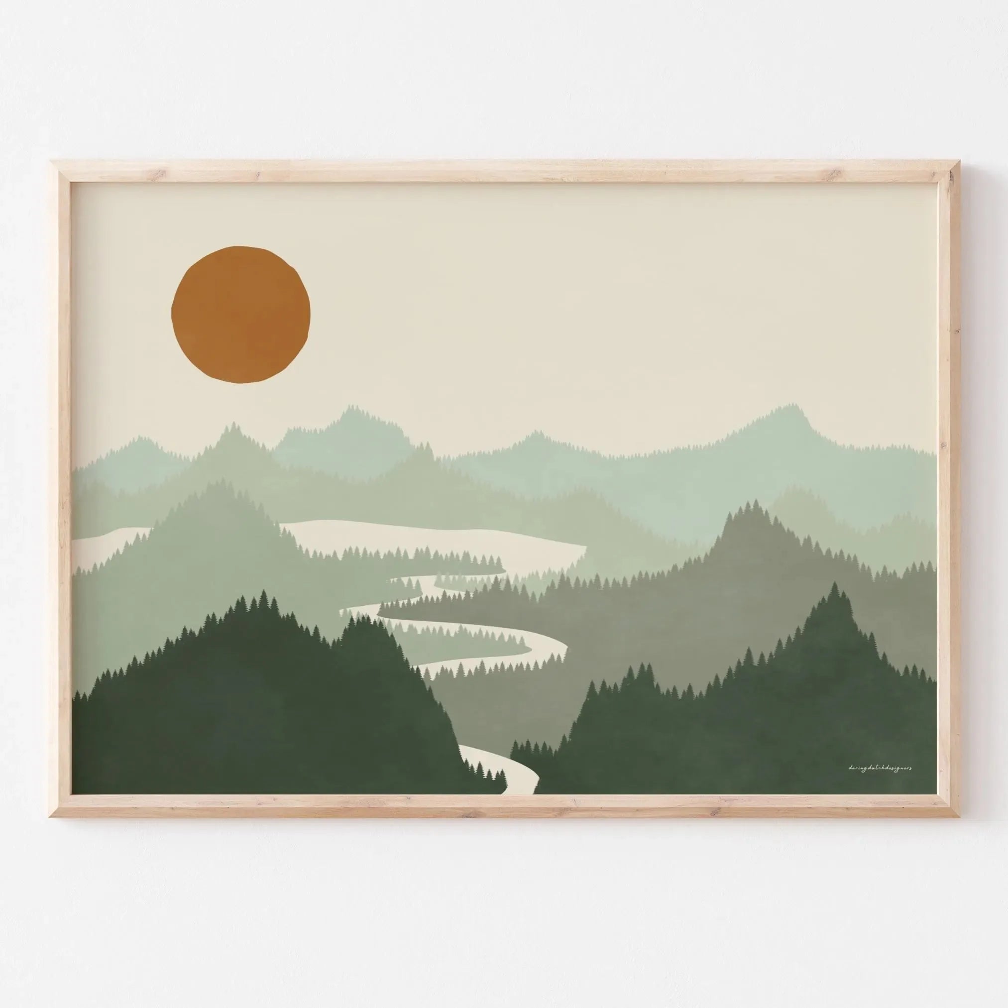 Japanese Alps Sunrise Canvas Wall Art Set of 3 – Abstract Landscape Prints