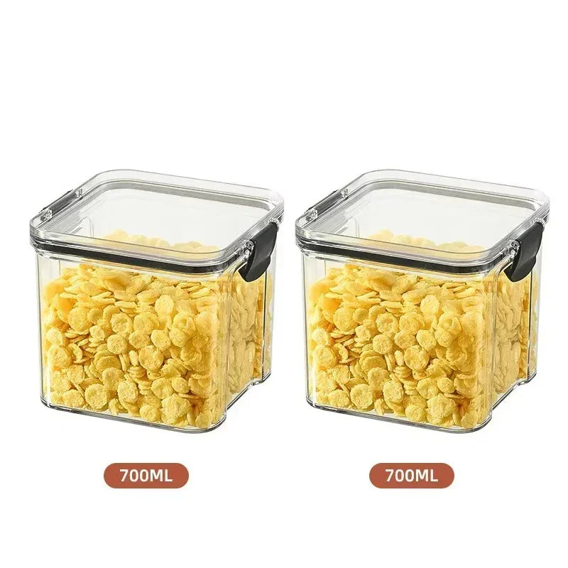 Stackable Fridge Organizer Bins – Airtight Storage Jars (Set of 2 or 4)