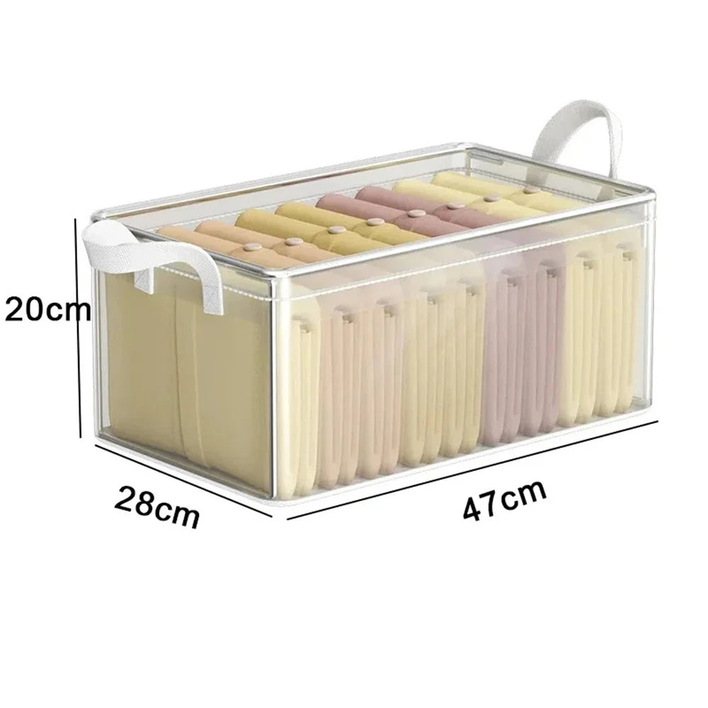 Transparent PVC Storage Basket with Stainless Steel Frame