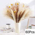 Natural Pampas Grass Dried Bouquet with Bunny Tails for Boho Vase Decor