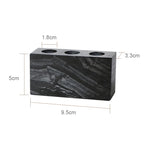 Black Marble Bathroom Accessories Set – Toothbrush Holder, Soap Dispenser & Dish Tray