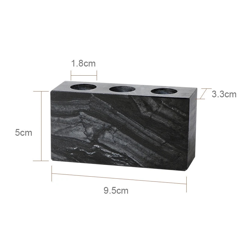 Black Marble Bathroom Accessories Set – Toothbrush Holder, Soap Dispenser & Dish Tray