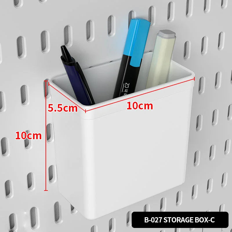 Modular Pegboard Wall Organizer Kit with No-Drill Installation