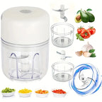 Cordless Electric Garlic Chopper – 250ml Mini Vegetable Chopper