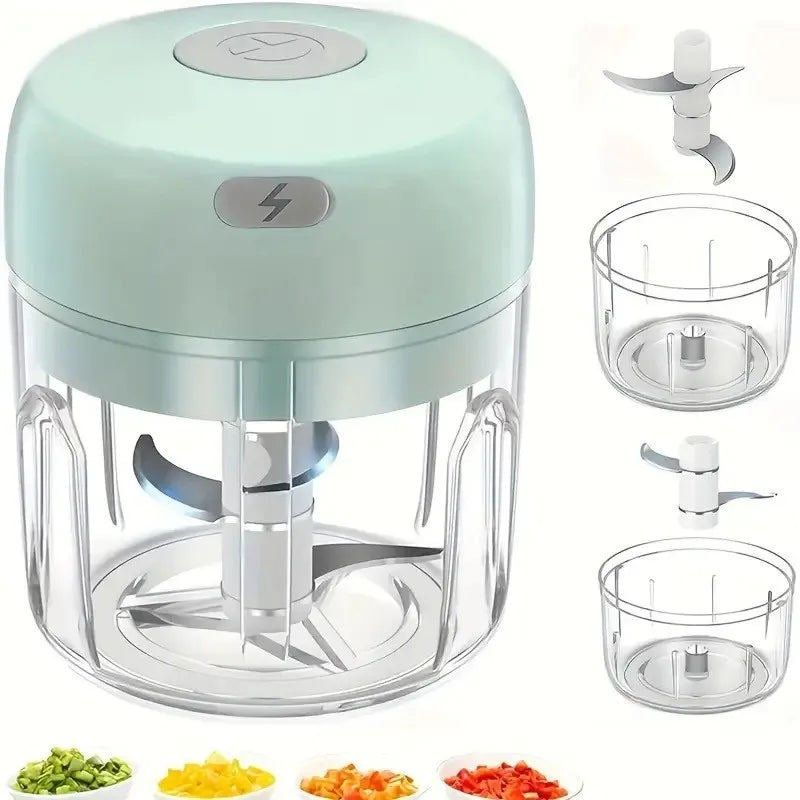 Cordless Electric Garlic Chopper – 250ml Mini Vegetable Chopper
