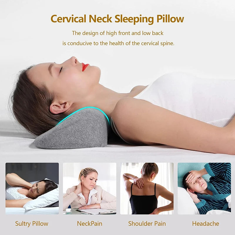 Memory Foam Cervical Contour Pillow for Side Sleepers – Orthopedic Neck Support