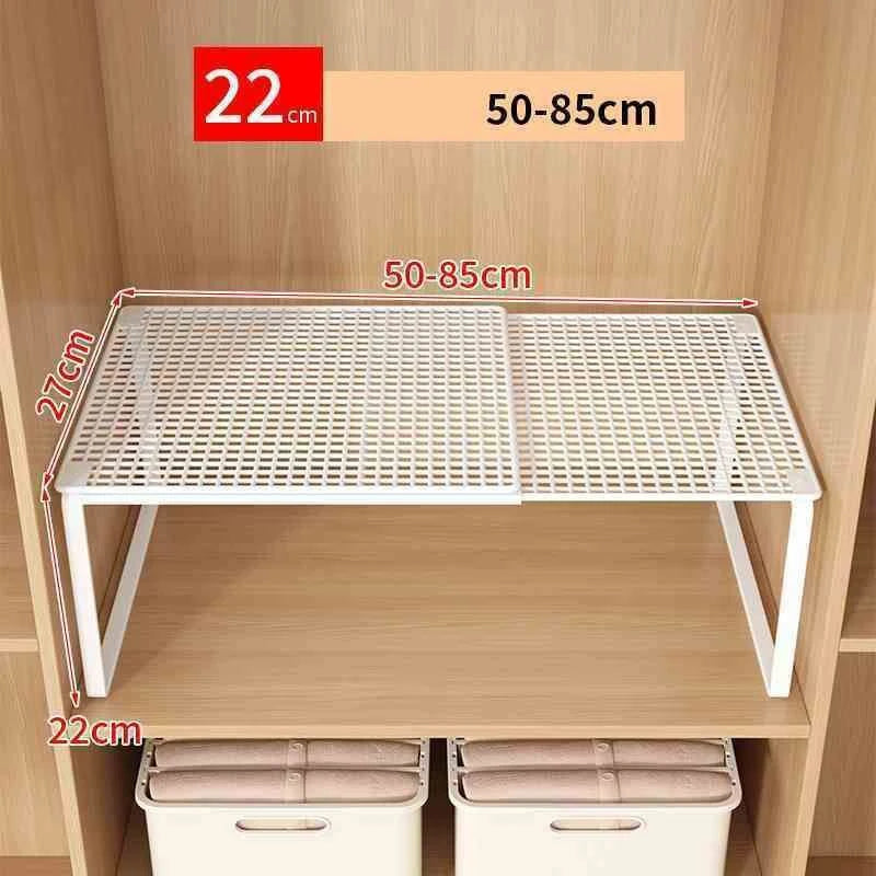 Stackable Expandable Closet Shelf Divider – Adjustable Steel Wardrobe Organizer