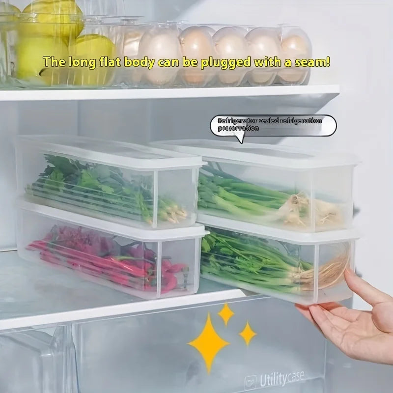 Stackable Fridge Organizer Bins with Airtight Lids – 1, 2 or 6 Pack