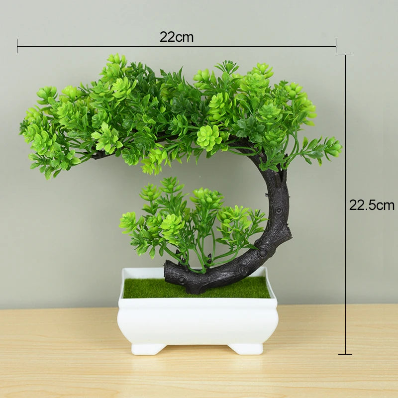 Artificial Bonsai Small Tree in Pot | Faux Desktop Plant Decor