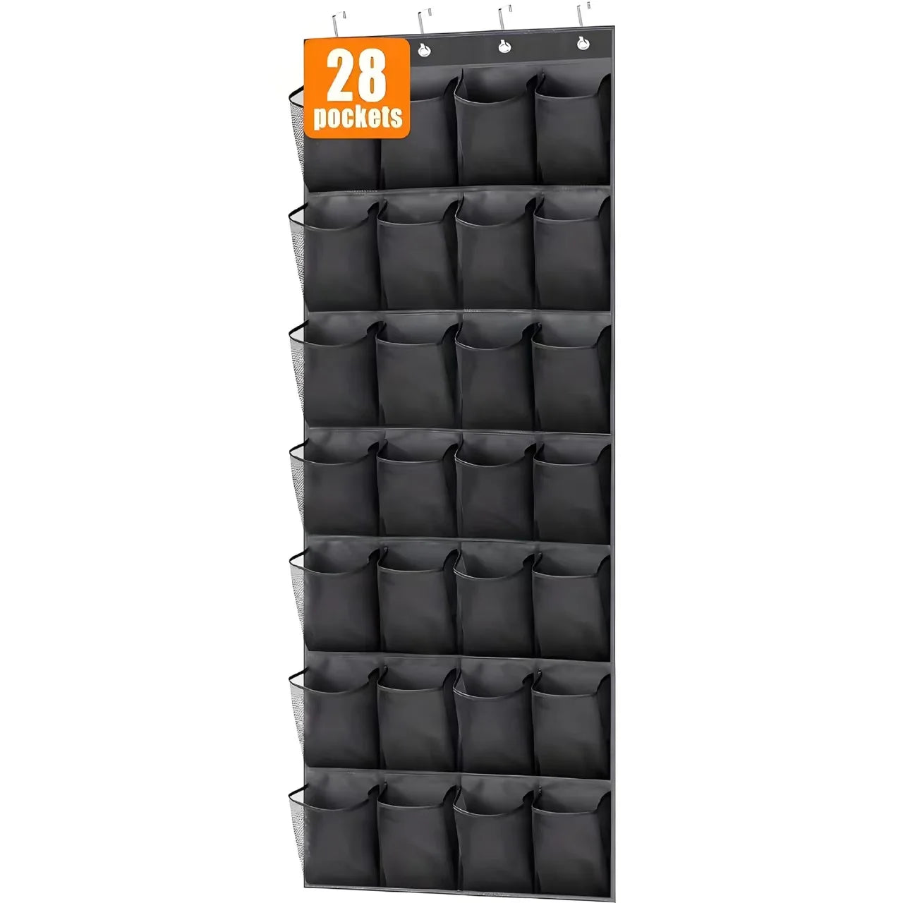 Over Door Shoe Rack Organizer with Large Mesh Pockets - 12 to 40 Pockets