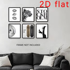 Retro Leopard Abstract Canvas Print Poster | Y2K Minimalist Wall Art