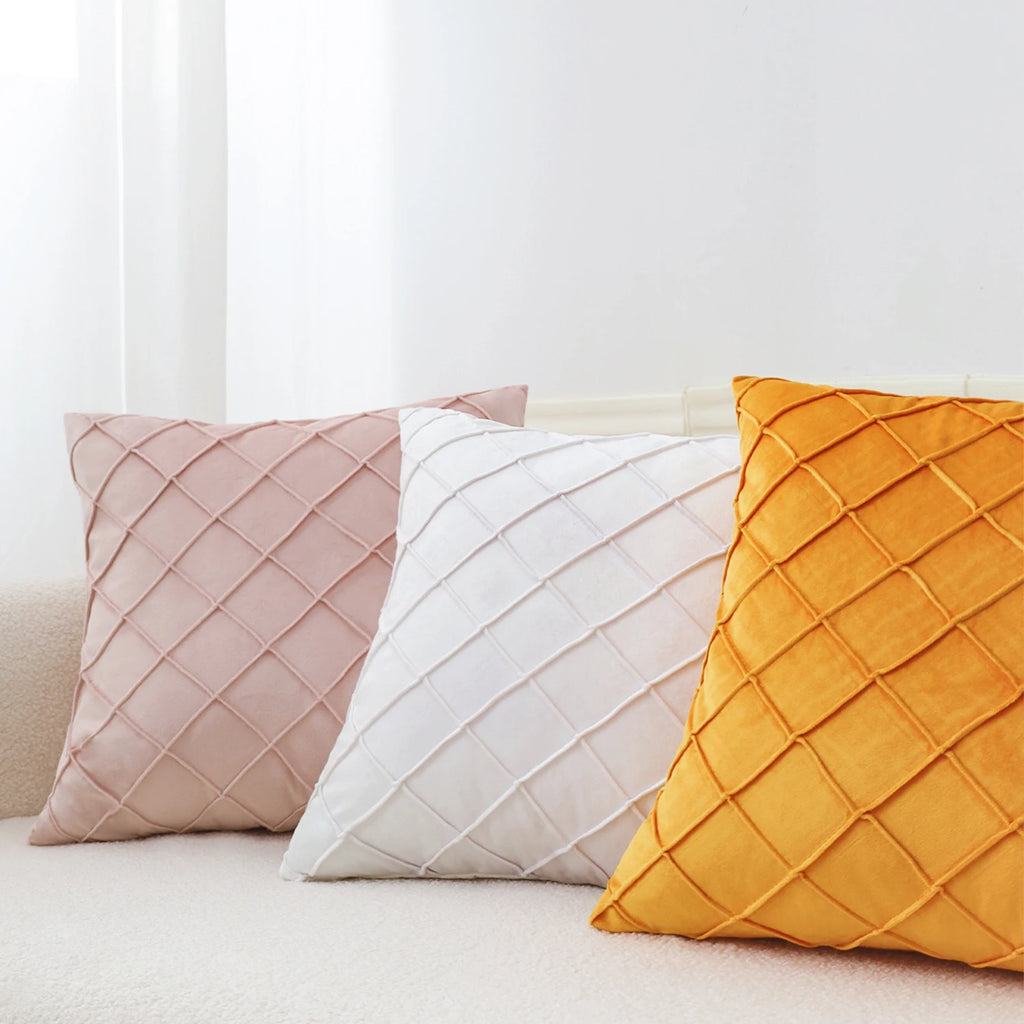 Velvet Geometric Cushion Cover for Sofa & Living Room 45x45cm