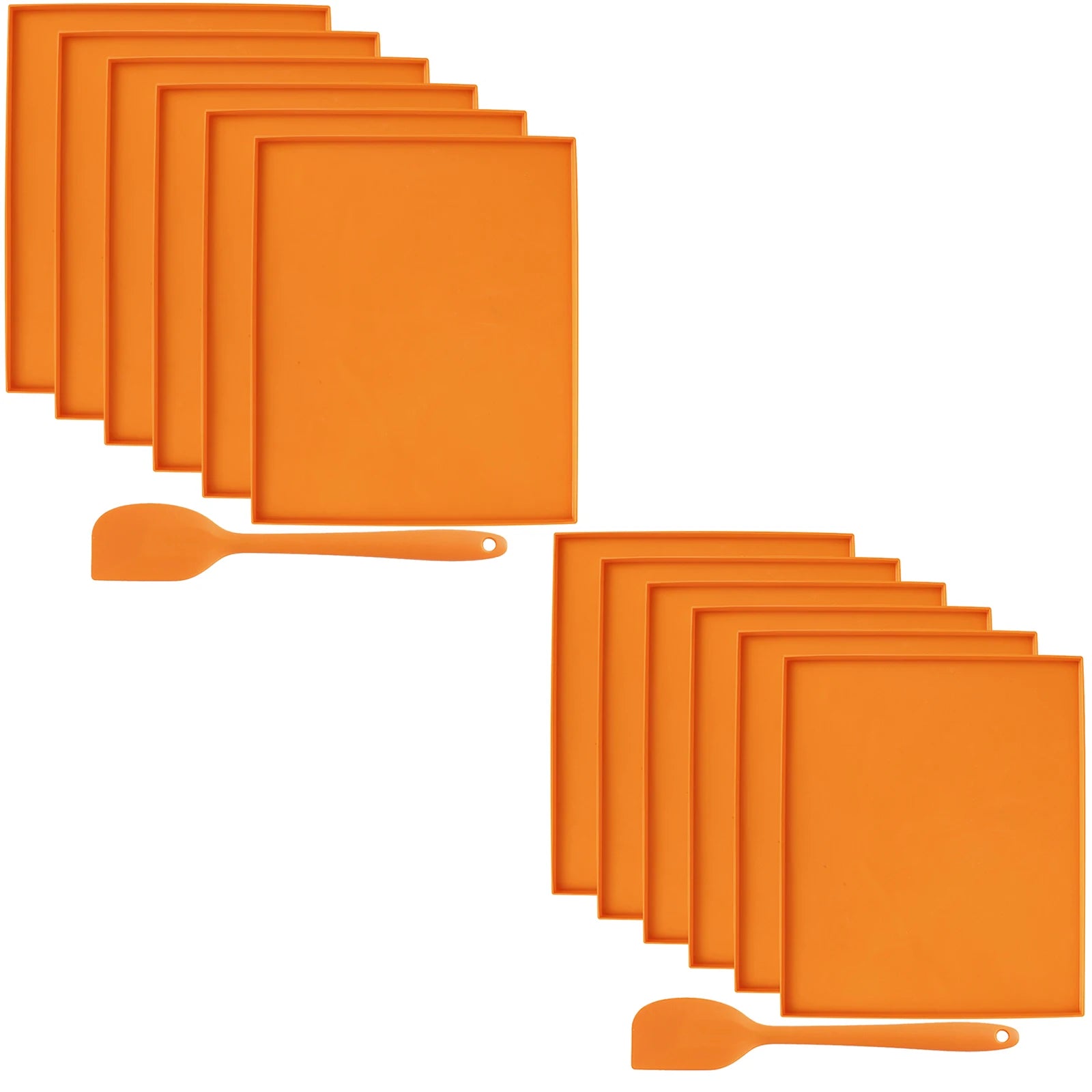 Silicone Dehydrator Sheets with Raised Edges, 6-Piece Set
