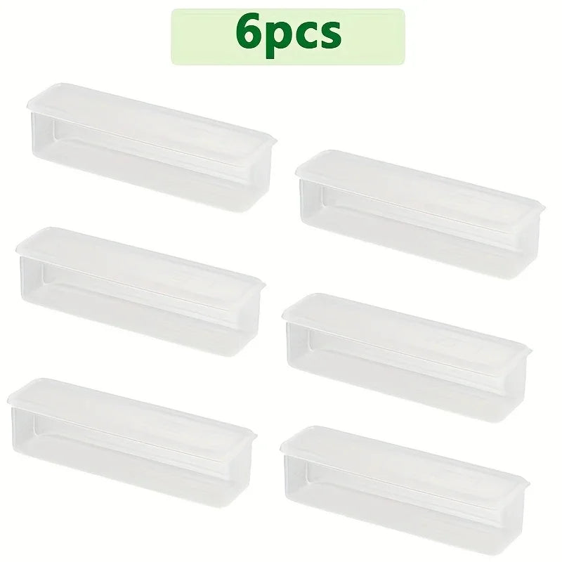 Stackable Fridge Organizer Bins with Airtight Lids – 1, 2 or 6 Pack