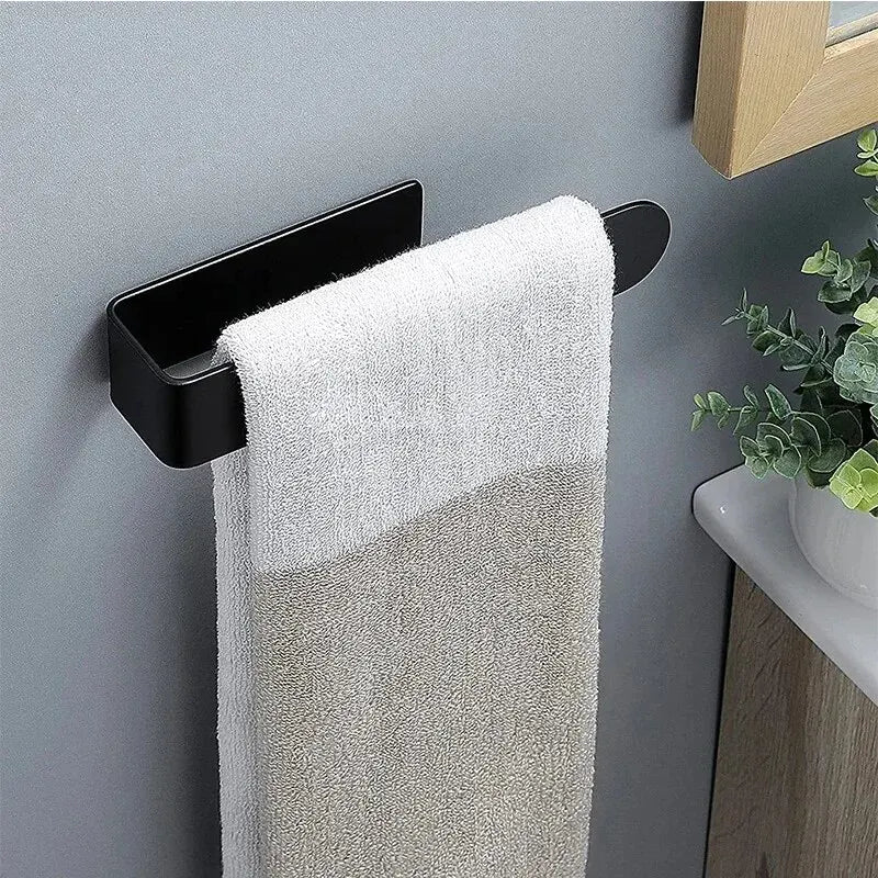 Self-Adhesive Towel Rack No Drill Stainless Steel 40cm Brushed