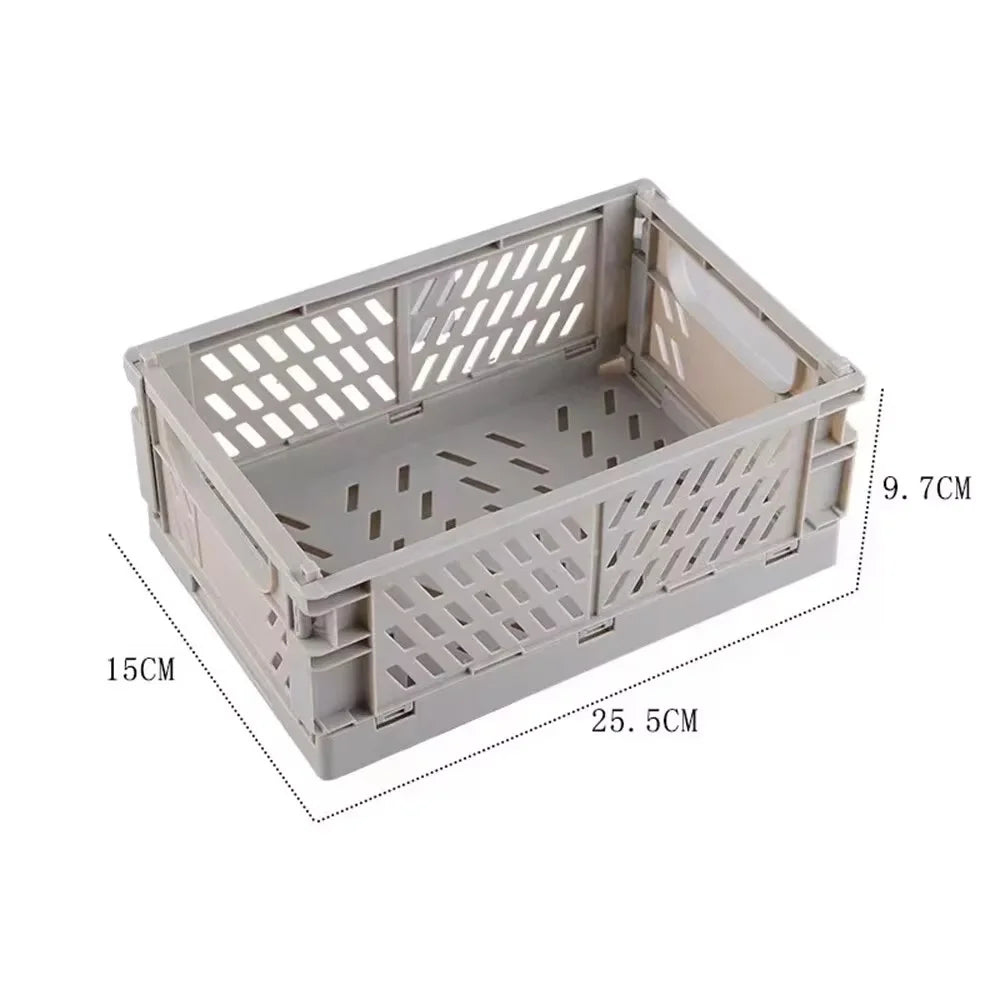Foldable Stackable Storage Crate – Collapsible Organizer Box for Closet, Kitchen & Shelf