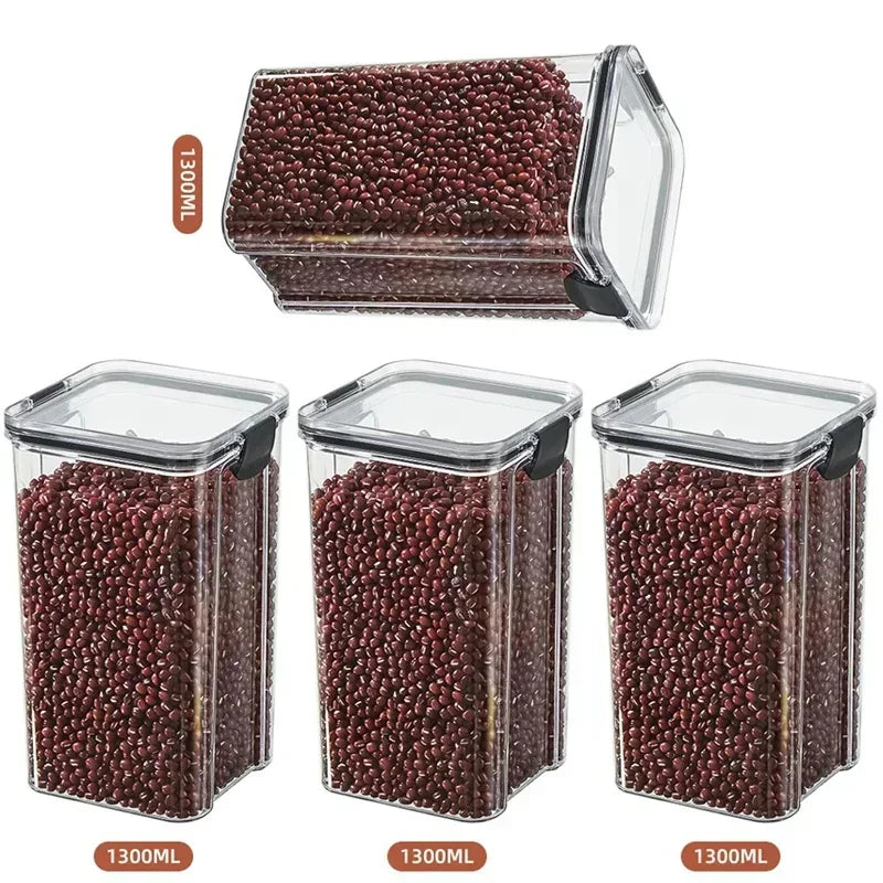 Stackable Fridge Organizer Bins – Airtight Storage Jars (Set of 2 or 4)