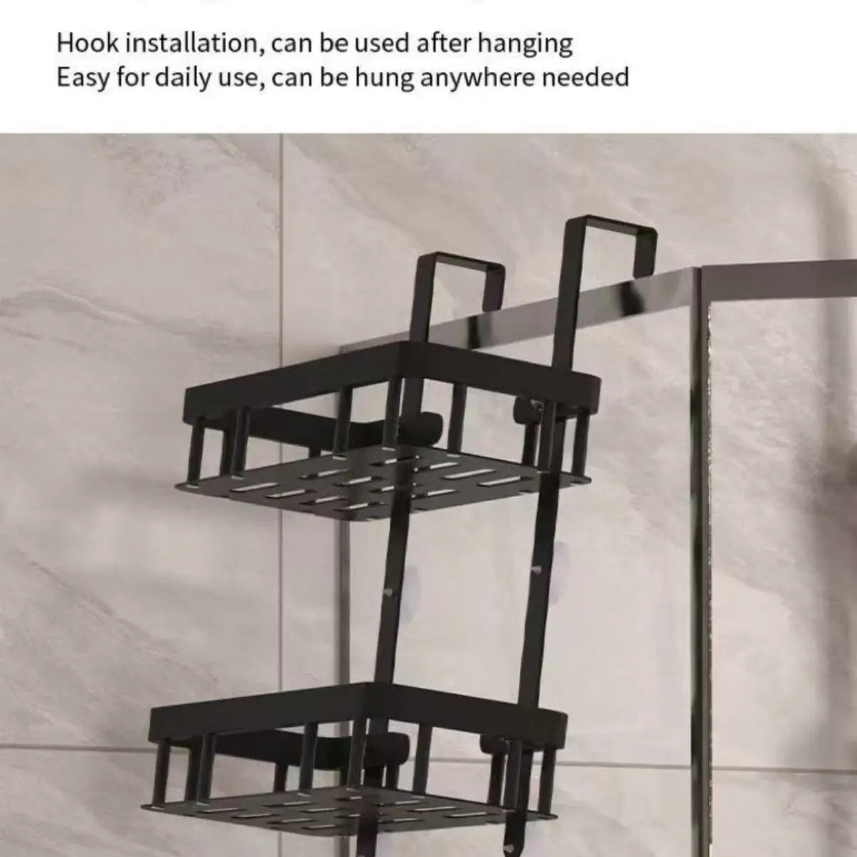 Corner Shower Shelf Wall Mounted 3-Tier Metal Rack