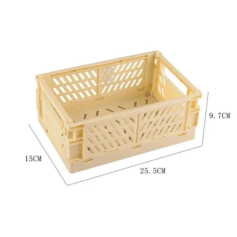 Foldable Stackable Storage Crate – Collapsible Organizer Box for Closet, Kitchen & Shelf