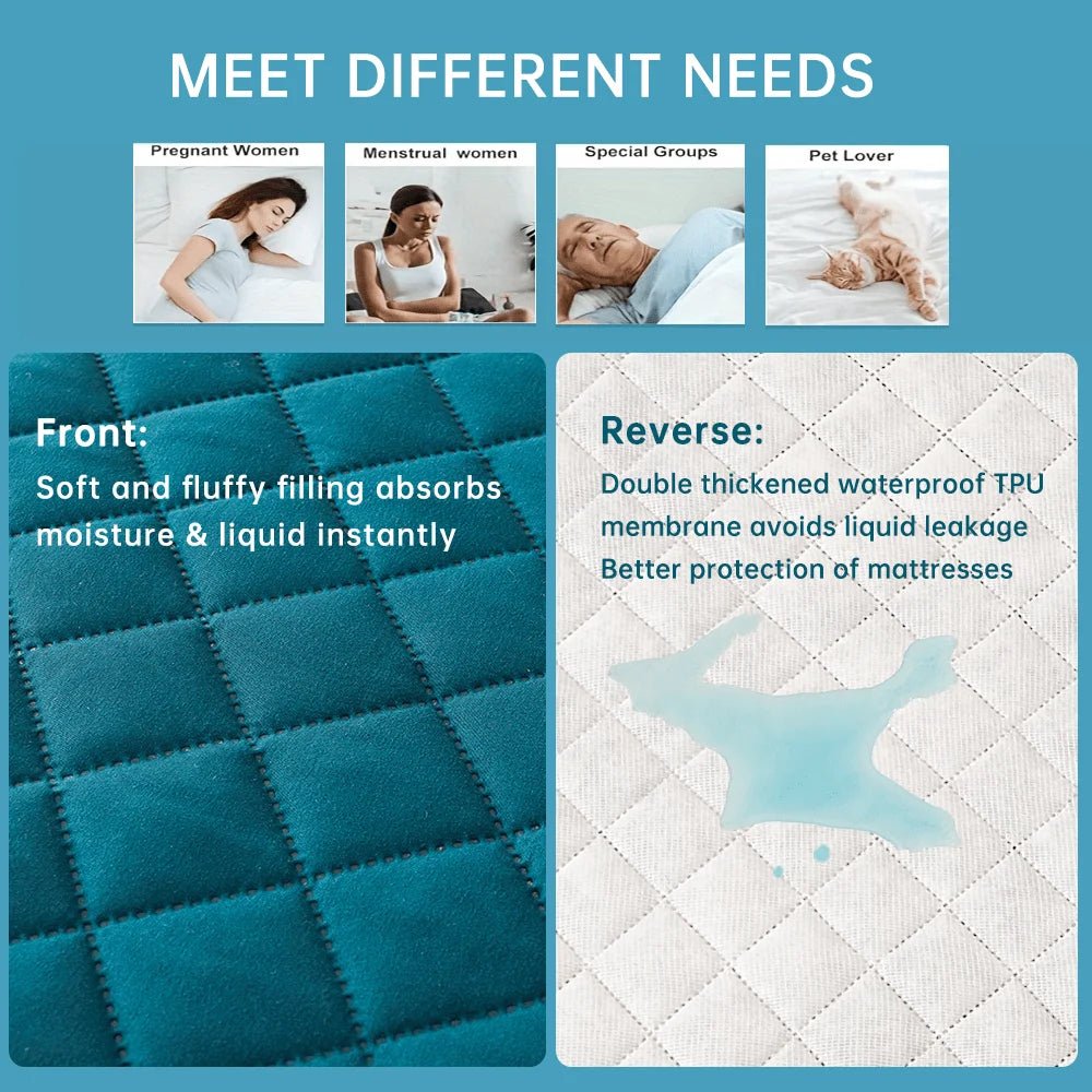 Waterproof Mattress Protector Fitted Deep Pocket | 3D Air Fabric Breathable Bed Cover