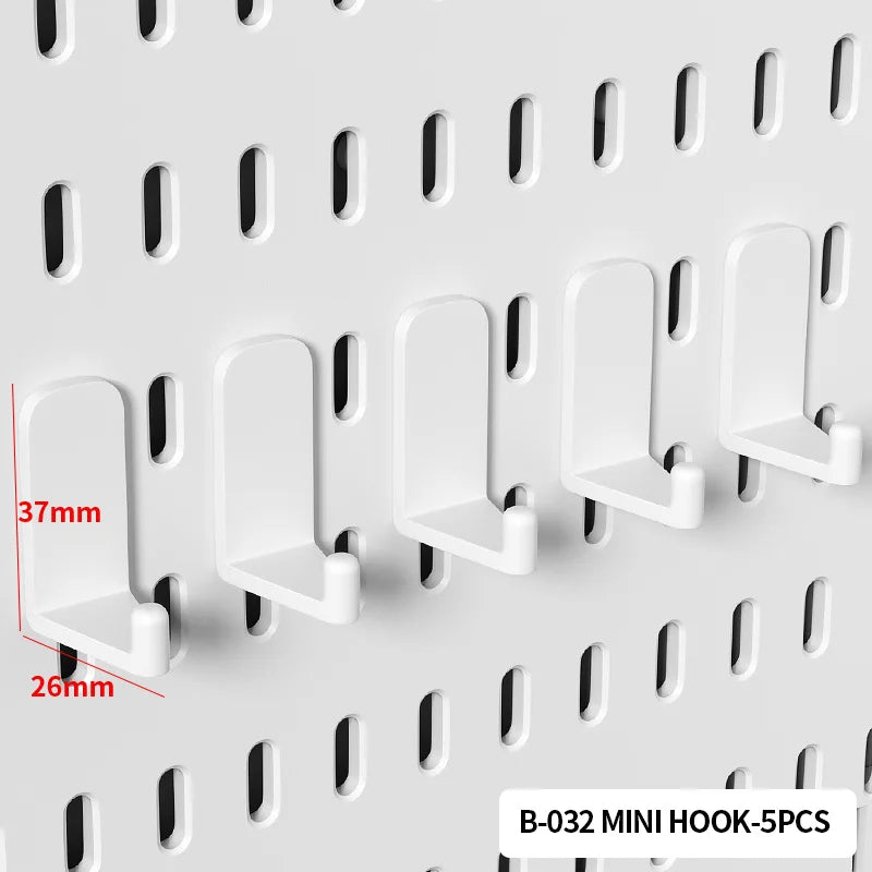 Modular Pegboard Wall Organizer Kit with No-Drill Installation