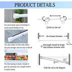 Spring Tension Curtain Rod Adjustable No-Drill Telescopic Pole
