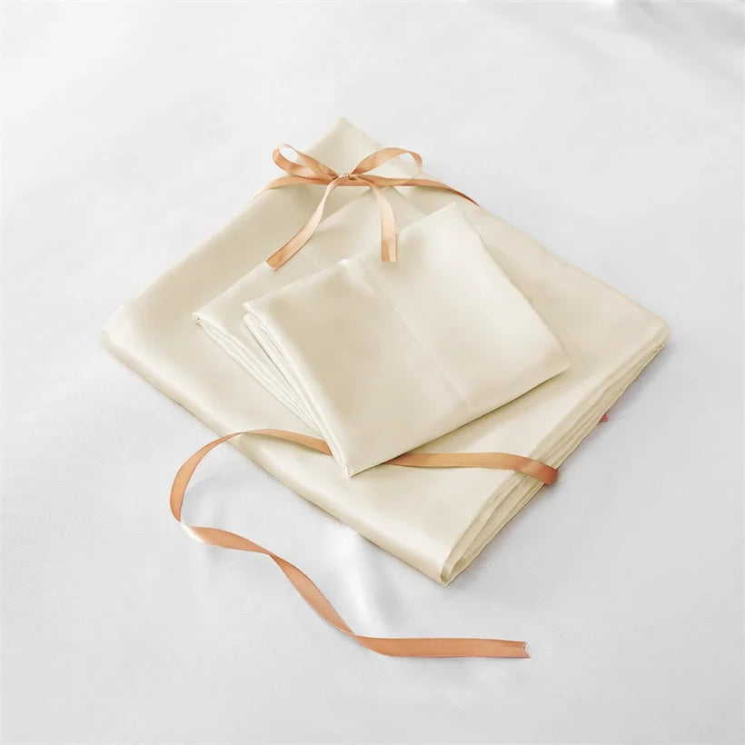Mulberry Silk Duvet Cover Set 100% Natural Silk Bedding King Queen Single Double